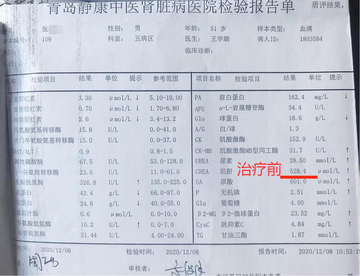 治疗前指标